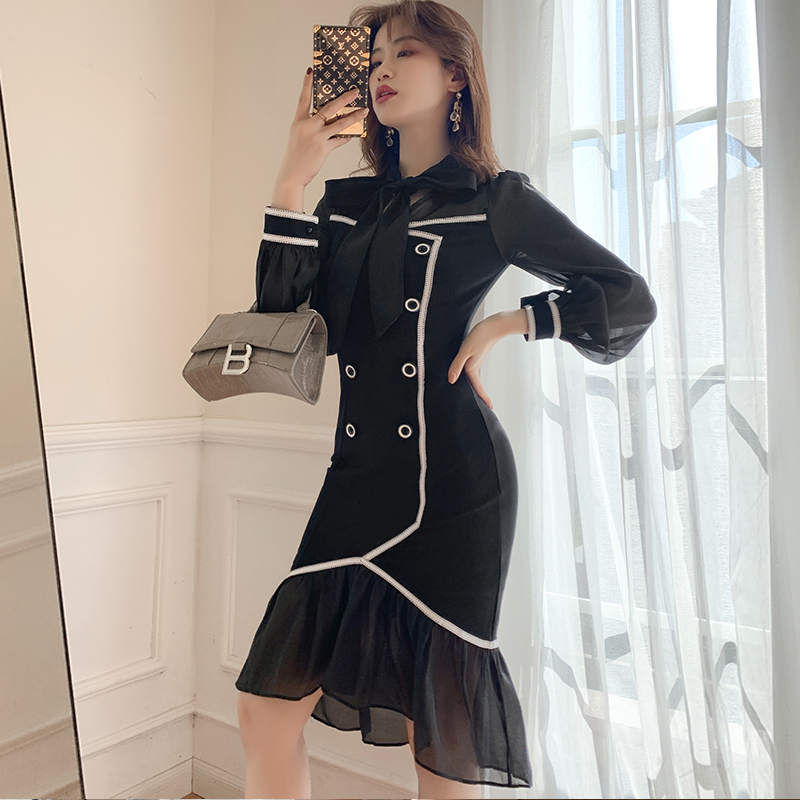 Kilakilastyle Com お呼ばれワンピース ドレス ミディアム ボウタイ マーメイド 春 夏 秋 Ptxh918