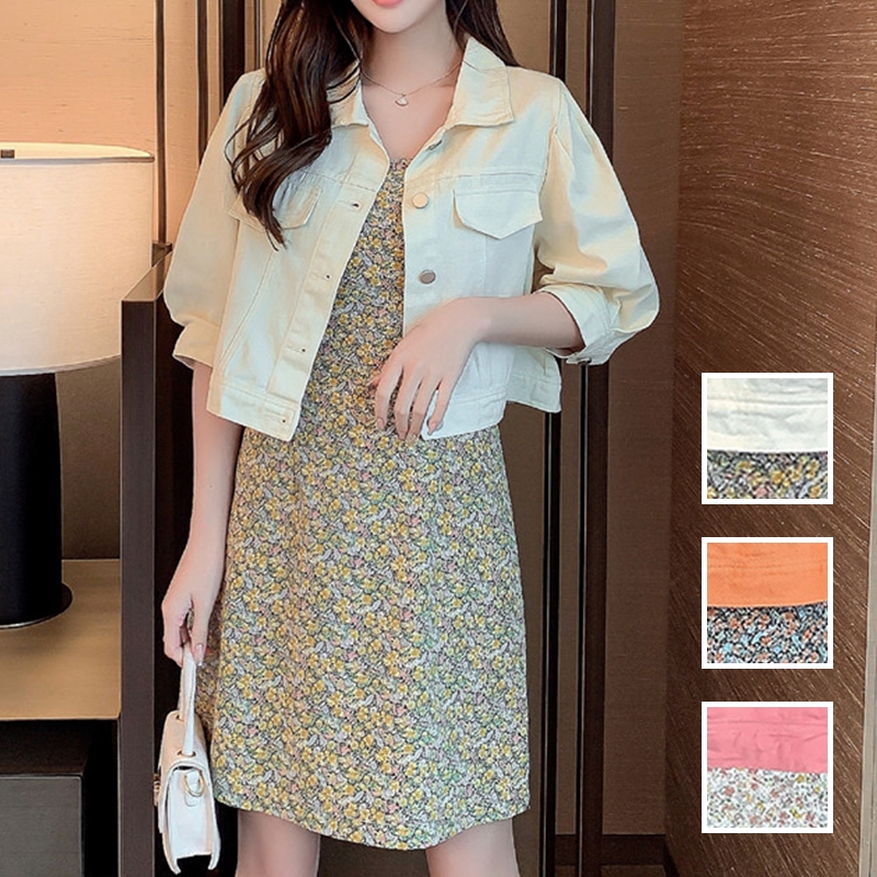 Kilakilastyle Com カジュアルワンピース パフスリーブ Gジャン キャミワンピ 春 夏 Ptxj939