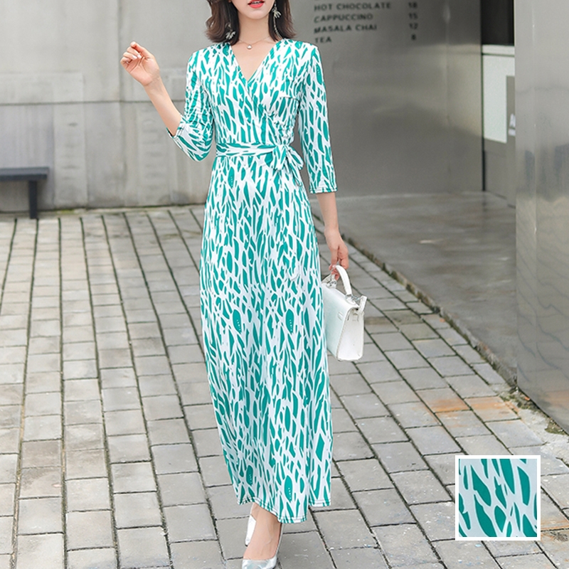 Kilakilastyle Com リゾートワンピース バイカラー カシュクールマキシラップドレス 春 夏 秋 Ptxk226