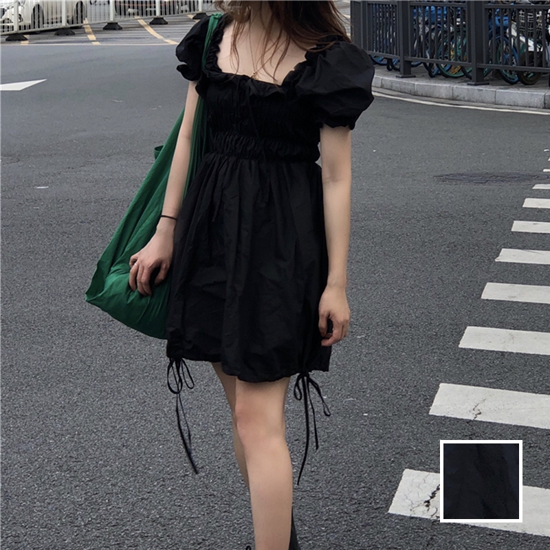 Kilakilastyle Com カジュアルワンピース デコルテ見せ フリル ギャザー コクーン 春 夏 Ptxk259