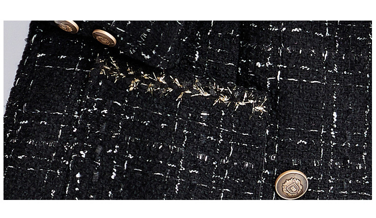 韓国 ファッション アウター ジャケット 秋 冬 パーティー ブライダル PTXM636  ツイード風 テーラード シック エレガント 二次会 セレブ きれいめの写真12枚目