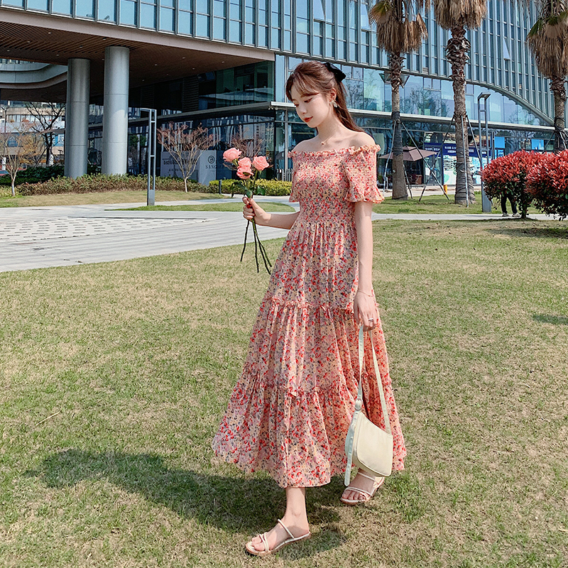 Kilakilastyle Com カジュアルワンピース オフショルデコルテ見せティアードマキシ 春 夏 Ptxm817