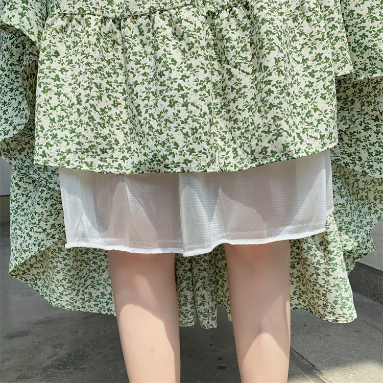 韓国 ファッション スカート ボトムス 春 夏 カジュアル PTXN849  小花 シアー ティアード ギャザー ドレープ オルチャン シンプル 定番 セレカジの写真17枚目